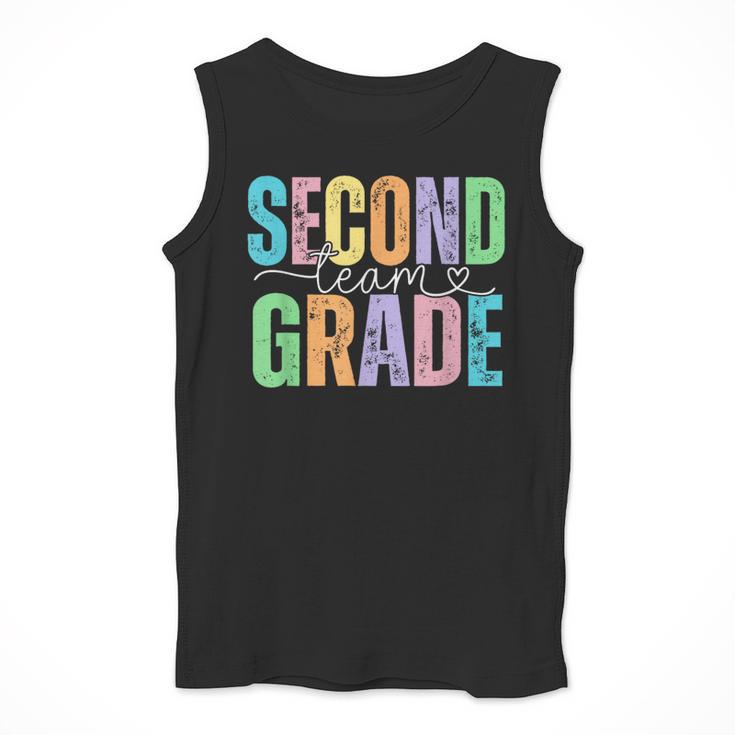 Second Grade Team Heart Teacher Student Back To School Girls Men Tank Top, funny design Second Grade Team Heart Teacher Student Back To School Girls Men Tank Top, funny design