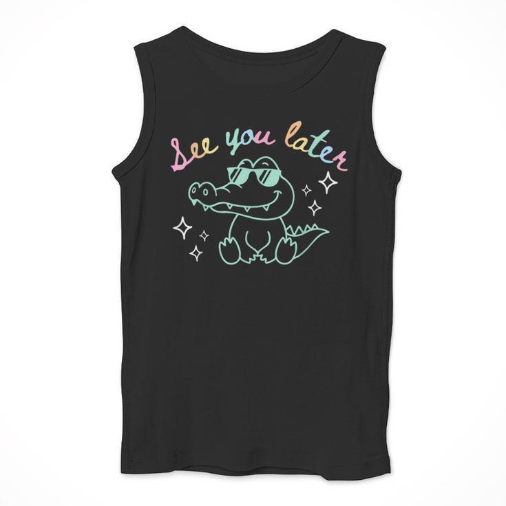 See You Later End Of School Alligator Teacher Appreciation Men Tank Top, funny design See You Later End Of School Alligator Teacher Appreciation Men Tank Top, funny design