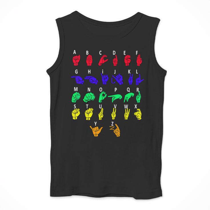 Sign Language Alphabet For ASL Interpreter Deaf Teacher Stud For Men Women Girls Kids Men Tank Top, funny design Sign Language Alphabet For ASL Interpreter Deaf Teacher Stud For Men Women Girls Kids Men Tank Top, funny design