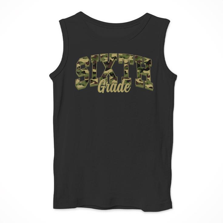 Sixth Grade Teacher Student Camouflage Back To School Men Tank Top, funny design