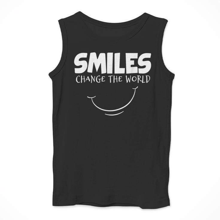 Smile Smiles Change The World Teacher T-Shirt Happy T-Shirt Men Tank Top, funny design