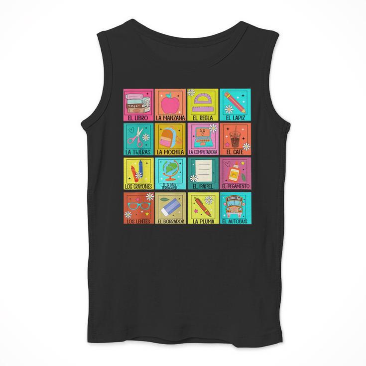 Spanish Teacher Back To School Maestra Dual Language Crew Men Tank Top, funny design Spanish Teacher Back To School Maestra Dual Language Crew Men Tank Top, funny design