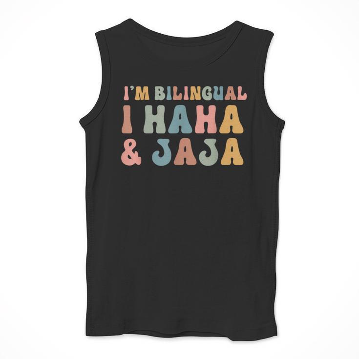 Spanish Teacher Groovy I'm Bilingual I Haha And Jaja Men Tank Top, Groovy Teacher Gifts, funny design