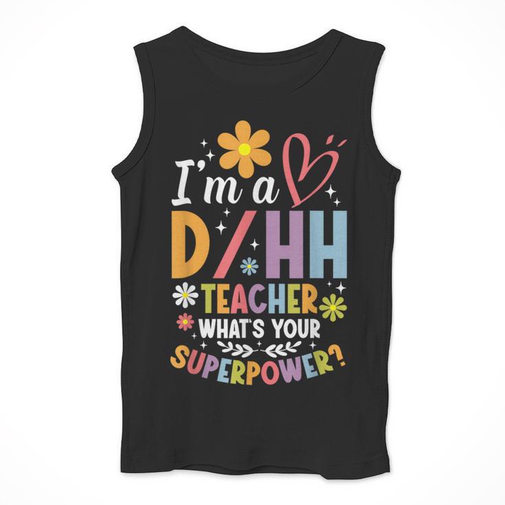 Special Education ASL Teacher Superpower DHH Teacher Men Tank Top, funny design Special Education ASL Teacher Superpower DHH Teacher Men Tank Top, funny design