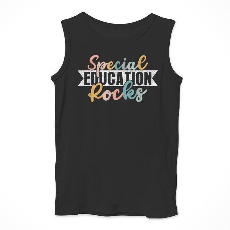 Special Education Rocks Sped Teacher Students Back To School Men Tank Top, funny design Special Education Rocks Sped Teacher Students Back To School Men Tank Top, funny design