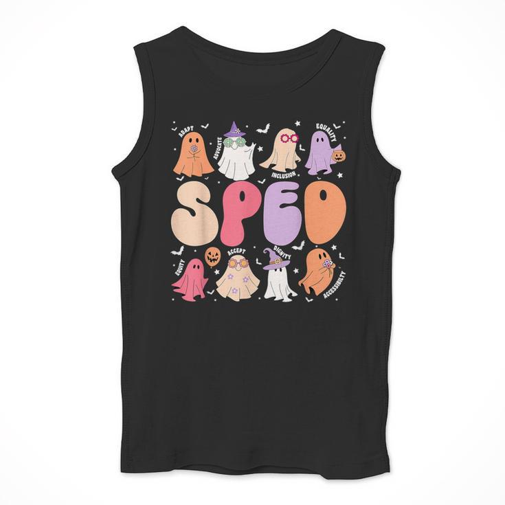 Special Education Teacher Ghosts Halloween SPED Teacher Men Tank Top, funny design