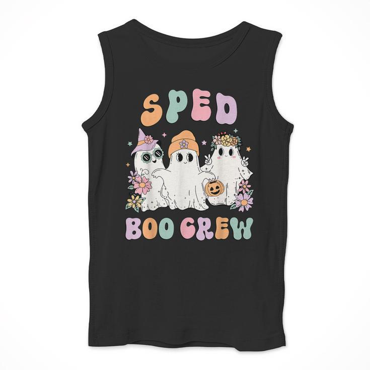 SPED Boo Crew Halloween Floral Ghost Special Ed SPED Teacher For Men Women Kids Men Tank Top, funny design