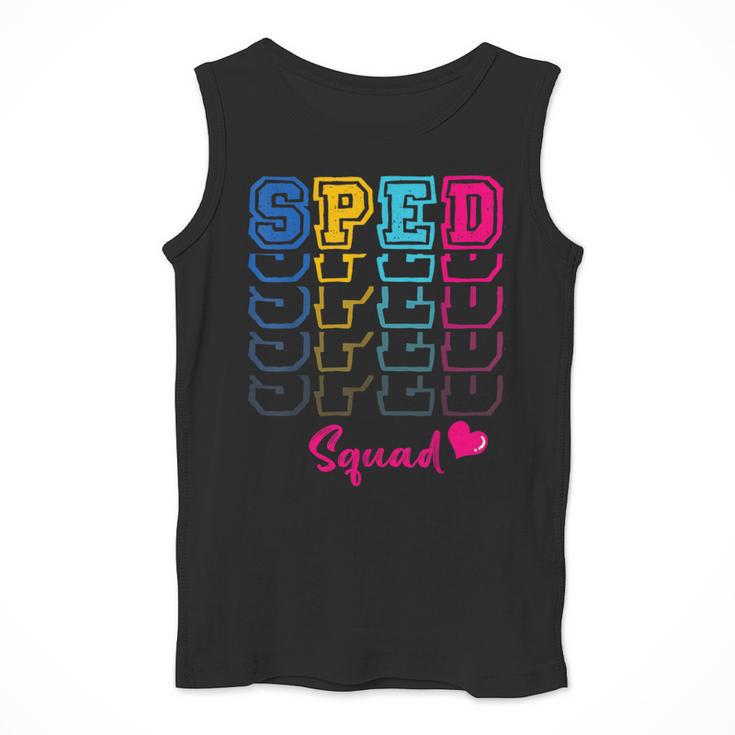 SPED Squad Proud Special Education Para Teacher Colorful Men Tank Top, funny design