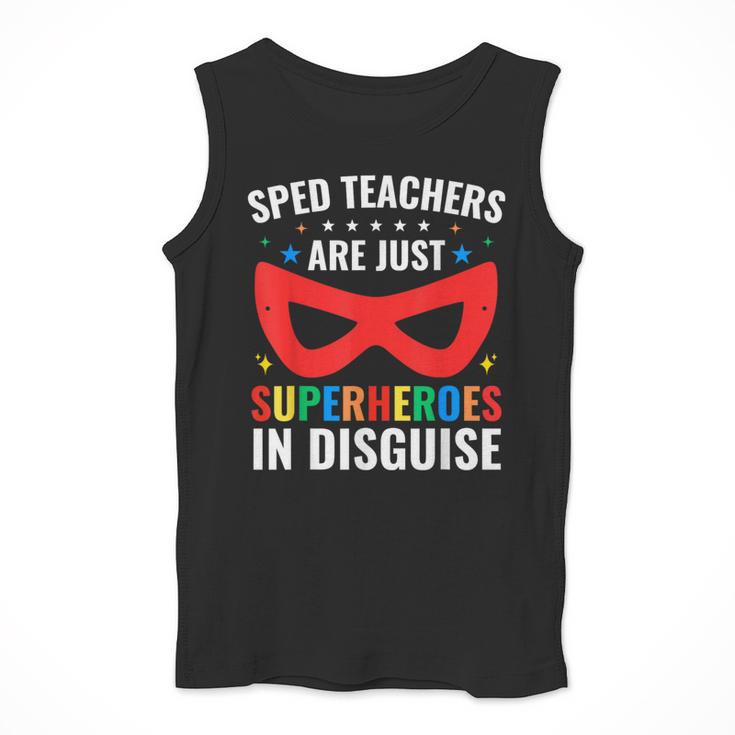 SPED Teacher Are Just Superheroes Disguise Special Education Men Tank Top, funny design SPED Teacher Are Just Superheroes Disguise Special Education Men Tank Top, funny design