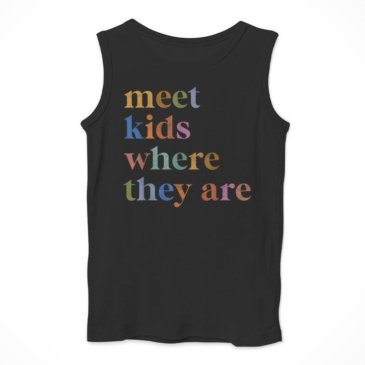 SPED Teacher SLP Meet Kids Where They Are Special Education Men Tank Top, funny design SPED Teacher SLP Meet Kids Where They Are Special Education Men Tank Top, funny design