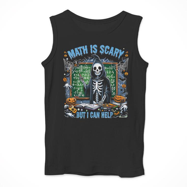 Spooky Halloween Math Teacher Men Tank Top, funny design