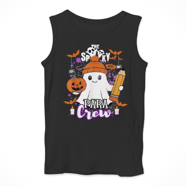 Spooky Para Crew Ghost Halloween Paraprofessional Teacher Men Tank Top, funny design Spooky Para Crew Ghost Halloween Paraprofessional Teacher Men Tank Top, funny design