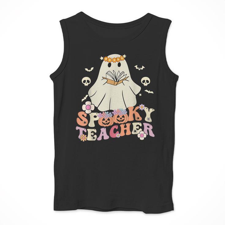 Spooky Teacher Groovy Retro Ghost Teacher Halloween 2023 For Men Women Kids Men Tank Top, Groovy Teacher Gifts, funny design Spooky Teacher Groovy Retro Ghost Teacher Halloween 2023 For Men Women Kids Men Tank Top, Groovy Teacher Gifts, funny design