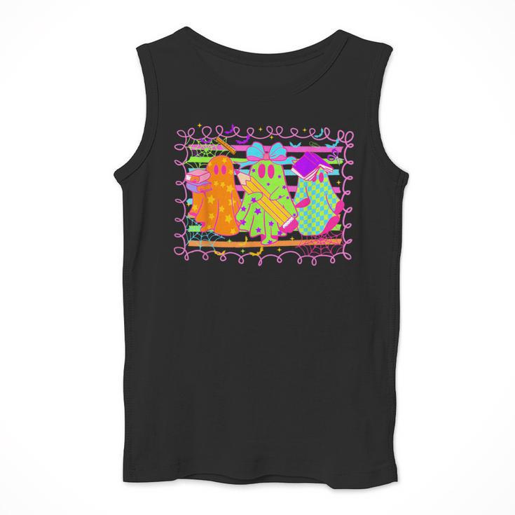 Spooky Teacher Halloween Ghost Fall Autumn Season Women Men Tank Top, funny design Spooky Teacher Halloween Ghost Fall Autumn Season Women Men Tank Top, funny design