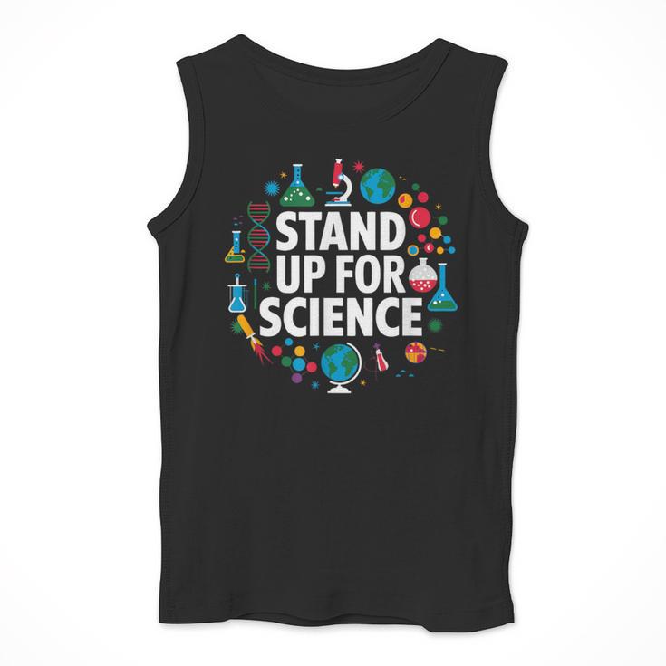 Stand Up For Science STEM Advocacy Pro Scientific Teacher Men Tank Top, Science Teacher Gifts, funny design