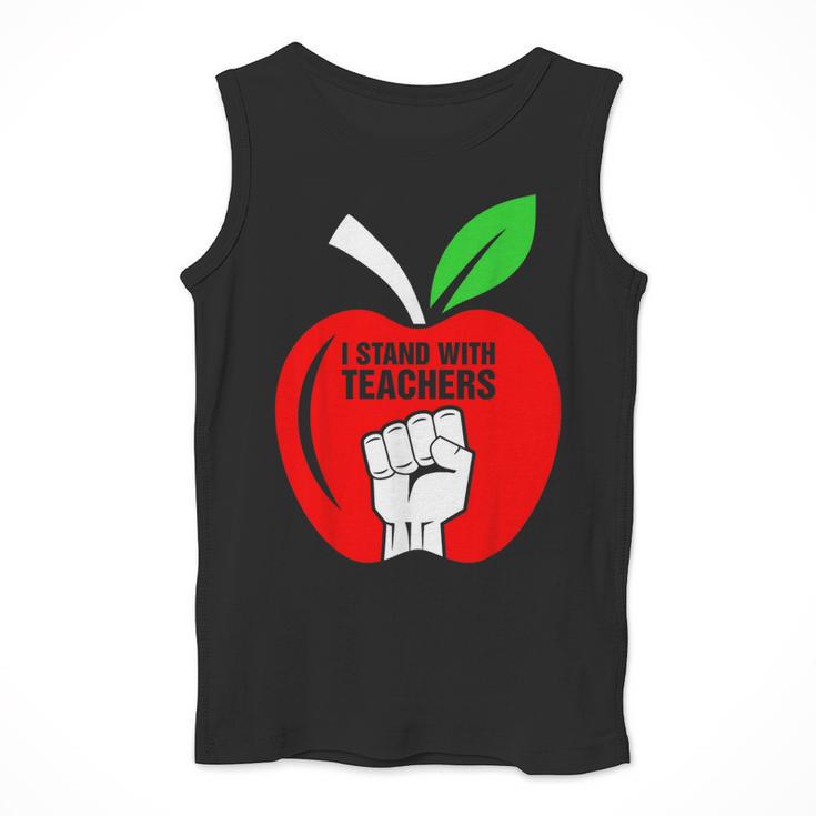 I Stand With Teachers Tshirt Men Tank Top, funny design