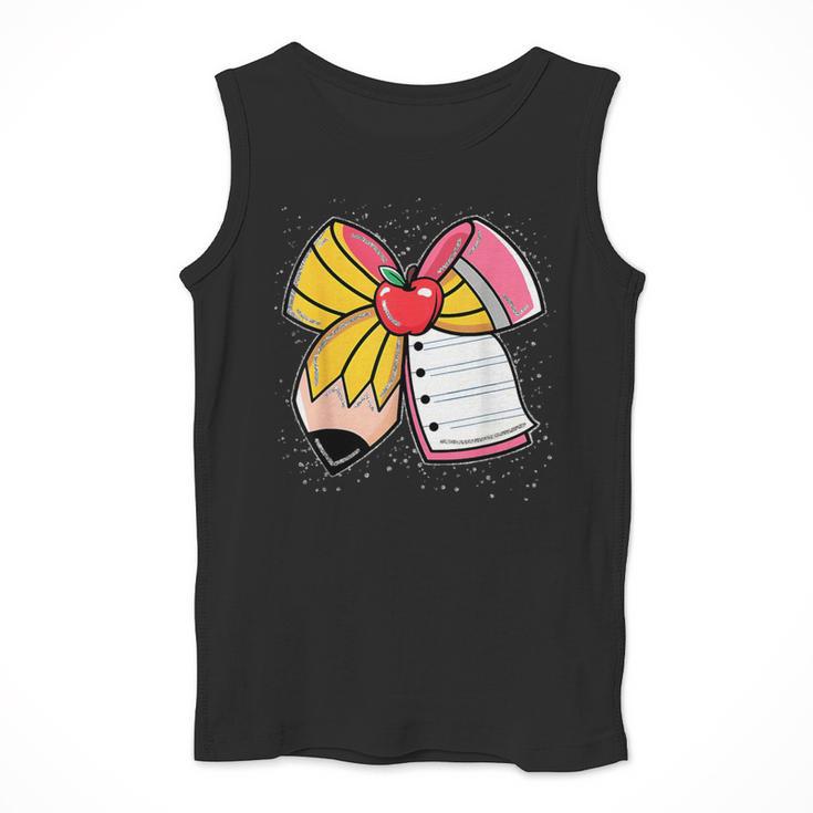 Student Teacher Coquette Bow Pencil Back To School First Day Men Tank Top, funny design Student Teacher Coquette Bow Pencil Back To School First Day Men Tank Top, funny design