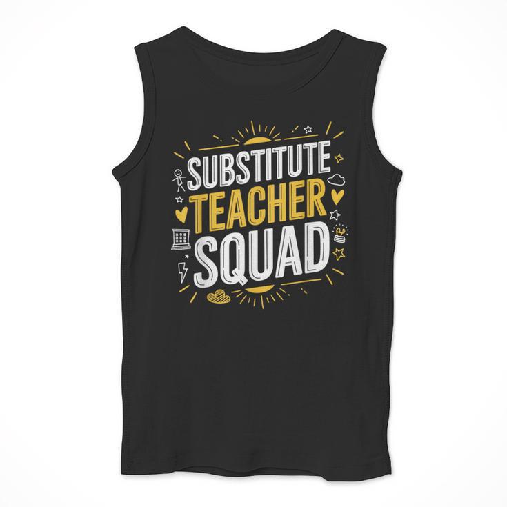 Substitute Teacher Squad Sub Teacher Substitute Teaching Men Tank Top, funny design