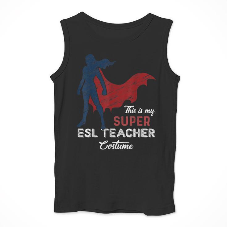 This Is My Super ESL Teacher Costume Lazy Halloween Men Tank Top, Esl Teacher Gifts, Super Teacher Gifts, funny design