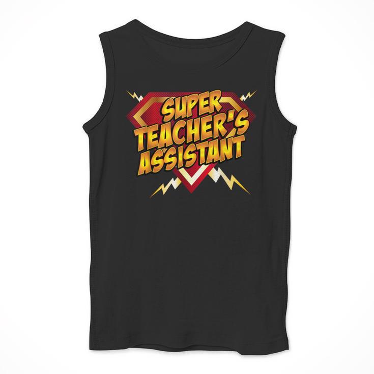 Super Teacher's Assistant Educational Superhero Men Tank Top, funny design Super Teacher's Assistant Educational Superhero Men Tank Top, funny design