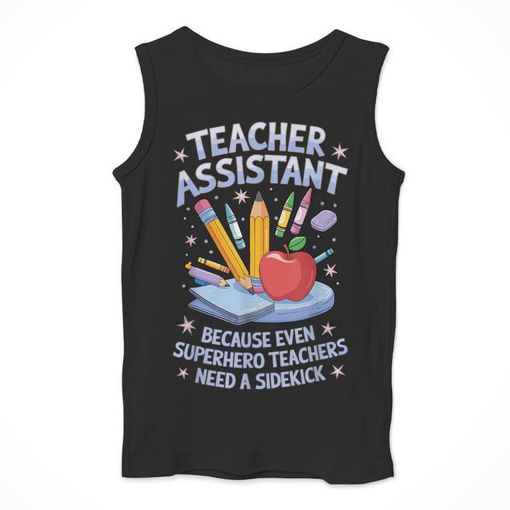 Superhero Sidekick Teaching Teach School Teacher Assistant Men Tank Top, funny design Superhero Sidekick Teaching Teach School Teacher Assistant Men Tank Top, funny design