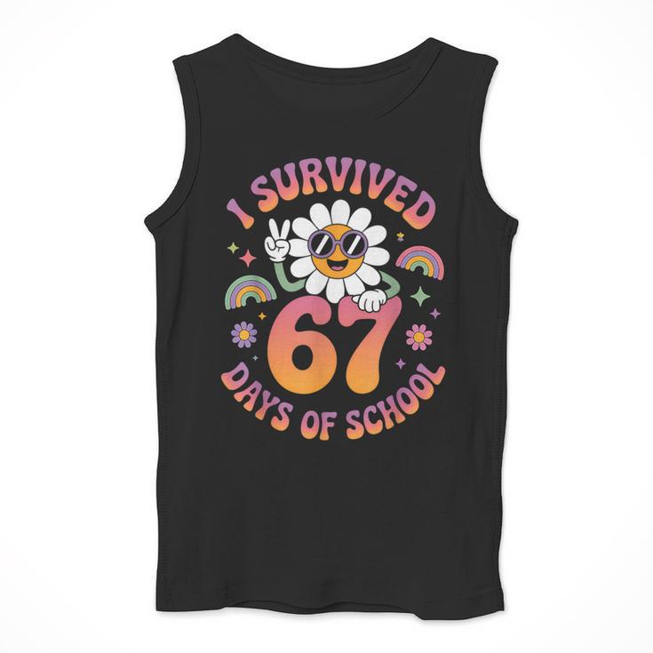 I Survived 67 Days Of School Groovy Retro Teachers Girls Men Tank Top, funny design