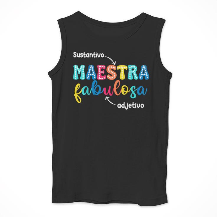 Sustantivo Maestra Fabulosa Adjetivo Spanish Teacher Men Tank Top, funny design Sustantivo Maestra Fabulosa Adjetivo Spanish Teacher Men Tank Top, funny design