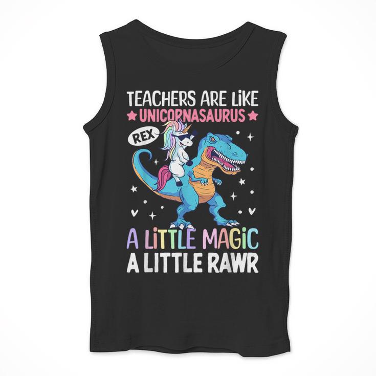 T Rex Dinosaur Unicorn Teachers Are Like Unicornasaurus Rex Men Tank Top, funny design T Rex Dinosaur Unicorn Teachers Are Like Unicornasaurus Rex Men Tank Top, funny design