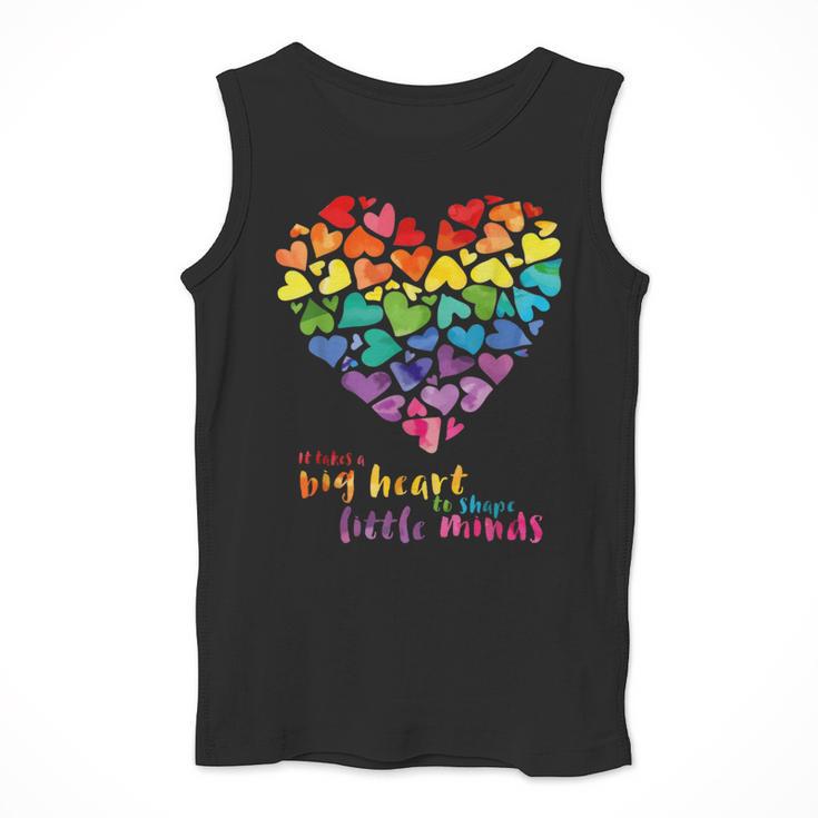It Takes a Big Heart To Shape Little Minds Teacher Men Tank Top, funny design It Takes a Big Heart To Shape Little Minds Teacher Men Tank Top, funny design