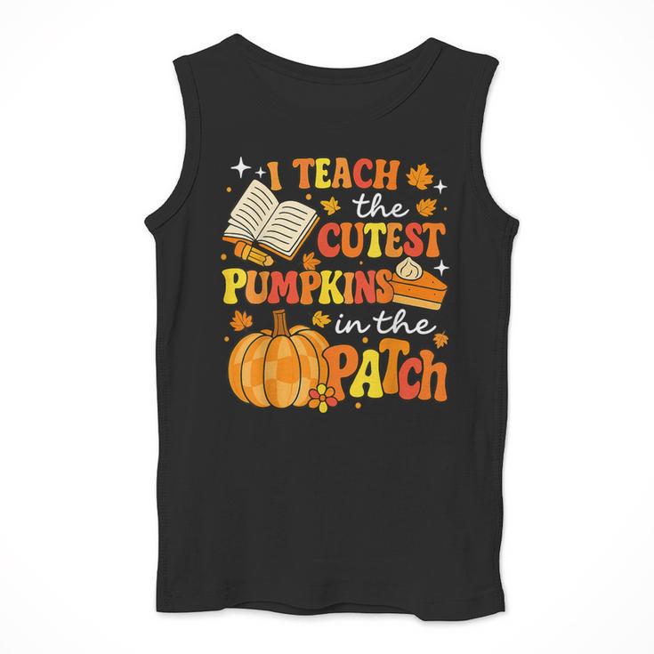 I Teach The Coolest Pumpkins In The Patch Teacher Halloween Men Tank Top, funny design