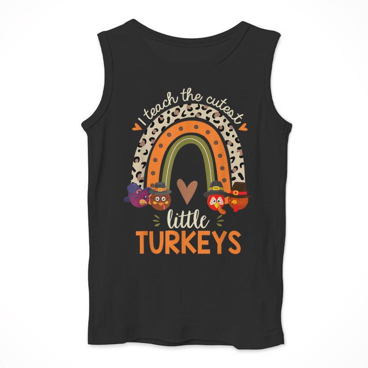 I Teach The Cutest Little Turkeys Thanksgiving Teacher Men Women Girls Kids Men Tank Top, funny design