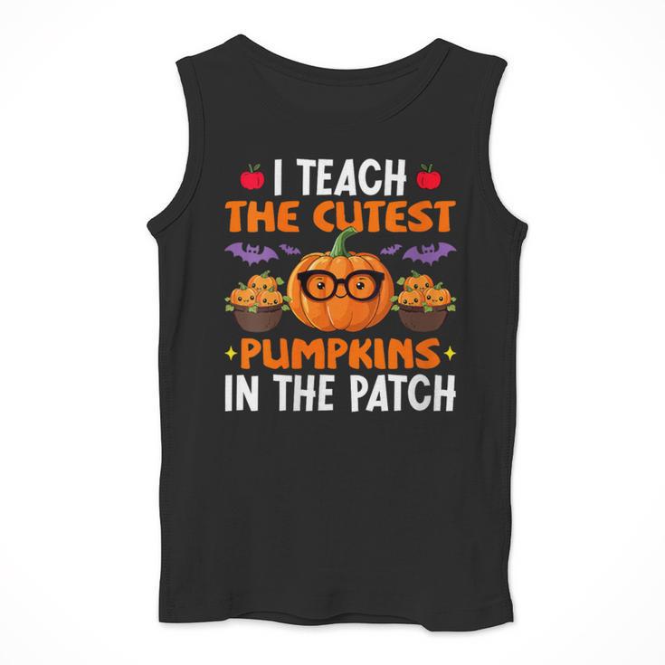 I Teach The Cutest Pumpkins In The Patch Halloween Teacher Men Tank Top, funny design I Teach The Cutest Pumpkins In The Patch Halloween Teacher Men Tank Top, funny design