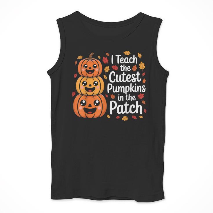 i Teach The Cutest Pumpkins In The Patch Teacher Halloween Men Tank Top, funny design