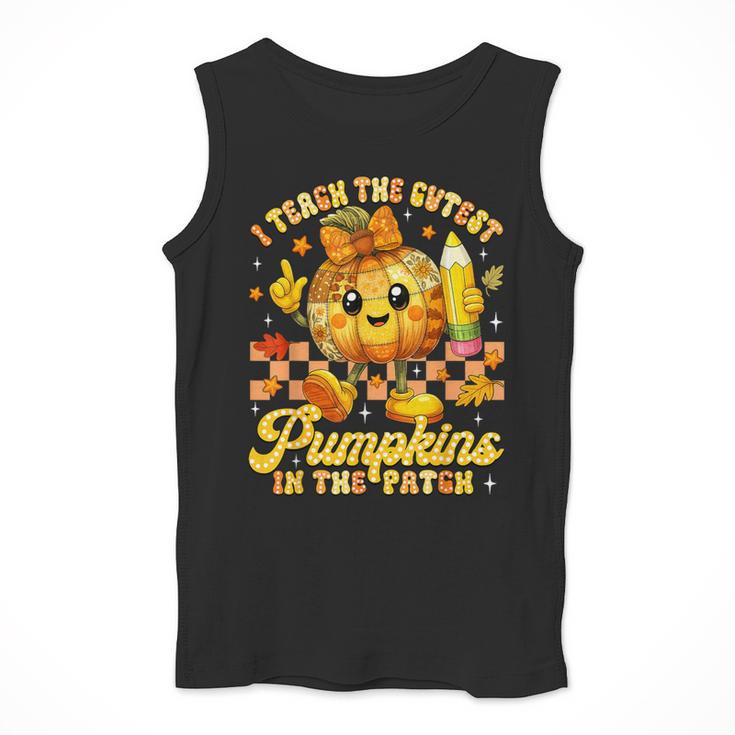 I Teach The Cutest Pumpkins In The Patch Teacher Halloween Men Tank Top, funny design