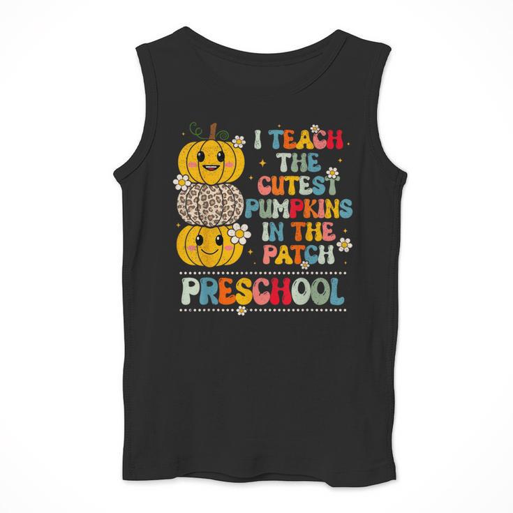 I Teach The Cutest Pumpkins Preschool Teacher Halloween Men Tank Top, funny design