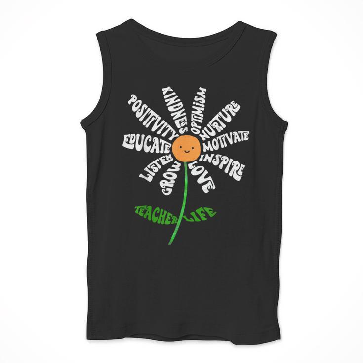 Teach Love Inspire Teachers Inspirational Flower Teachers Men Tank Top, funny design