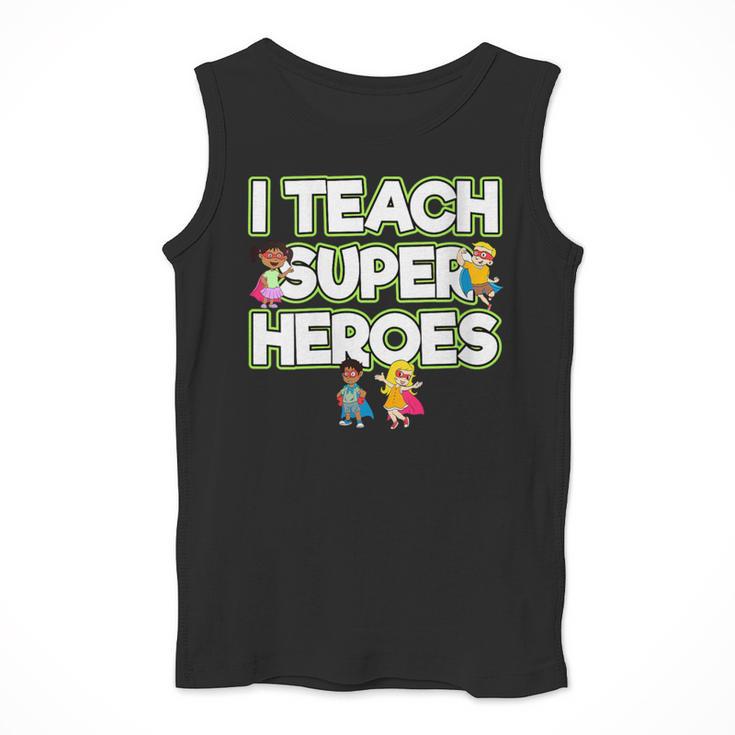 I Teach Superheroes School Teacher Professor Men Tank Top, funny design I Teach Superheroes School Teacher Professor Men Tank Top, funny design