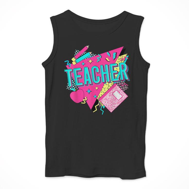 Teacher 90s Retro Colorful Teacher Of The 90s Back To School Men Tank Top, 90s Teacher Gifts, funny design Teacher 90s Retro Colorful Teacher Of The 90s Back To School Men Tank Top, 90s Teacher Gifts, funny design