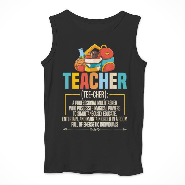 Teacher Definition Teaching School Teacher Men Women Men Tank Top, funny design Teacher Definition Teaching School Teacher Men Women Men Tank Top, funny design