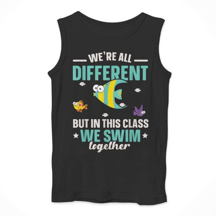 Teacher We All Different But In This Class We Swim Together Men Tank Top, funny design Teacher We All Different But In This Class We Swim Together Men Tank Top, funny design