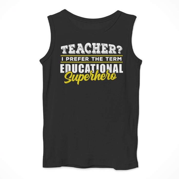Teacher Educational Superhero School Teachers Men Tank Top, funny design