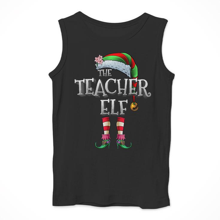 The Teacher Elf Shirt Matching Family Christmas Elf Men Women Kids Men Tank Top, funny design