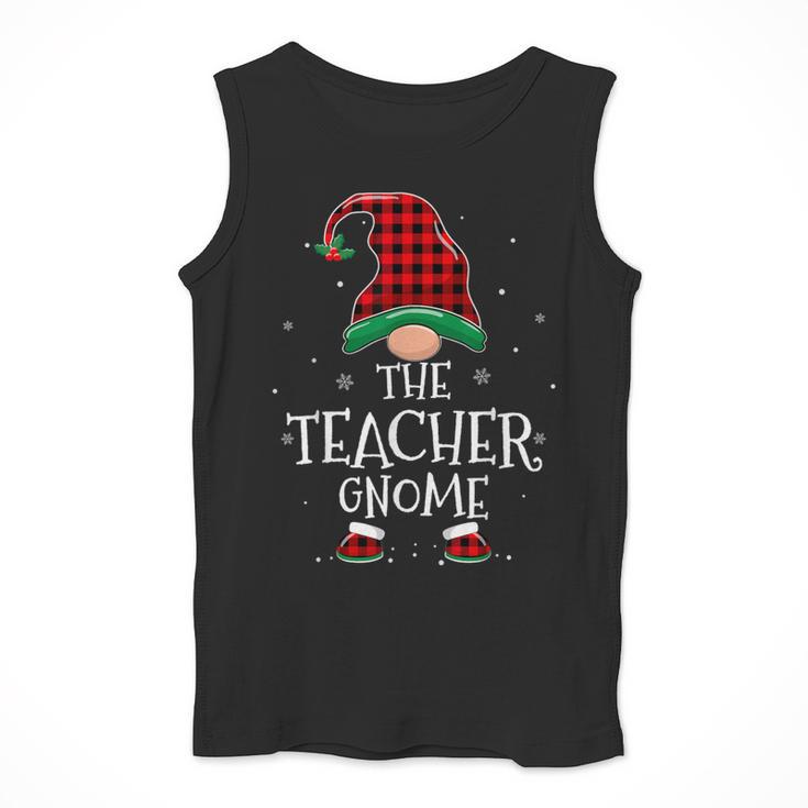 Teacher Gnome Xmas Family Matching Plaid Christmas Gnomes Men Tank Top, funny design Teacher Gnome Xmas Family Matching Plaid Christmas Gnomes Men Tank Top, funny design