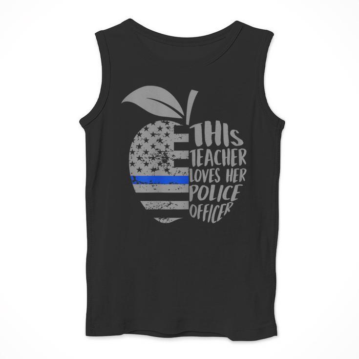 This Teacher Loves Her Police Officer Wife Saying Men Tank Top, funny design
