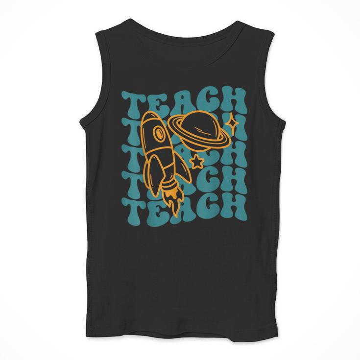 Teacher Outer Space Science Astronomy Planet Saturn Teach Men Tank Top, Science Teacher Gifts, funny design