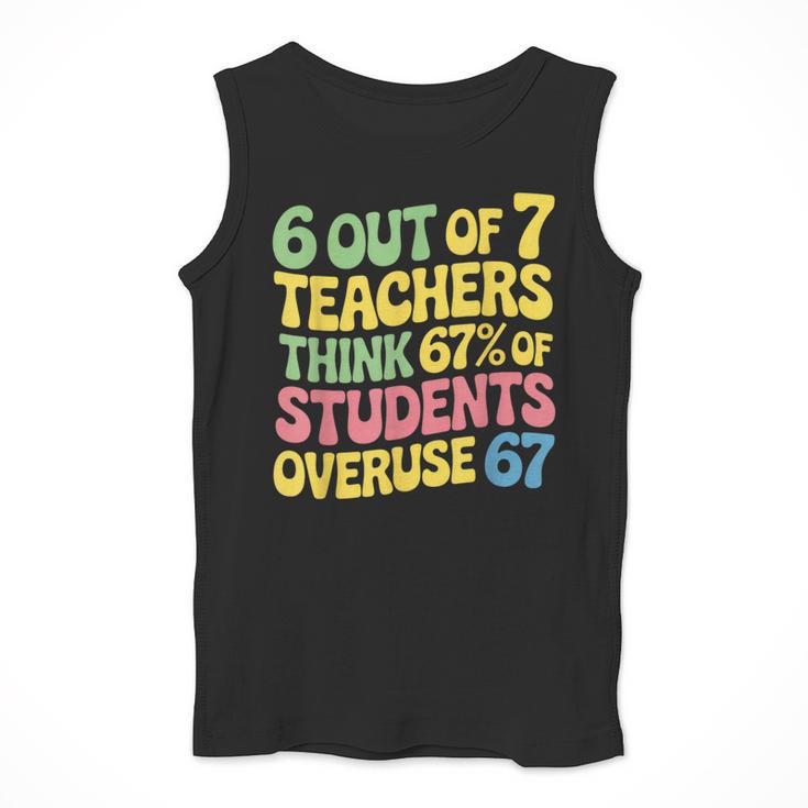 Teacher Overuse 67 Teacher Men Tank Top, funny design
