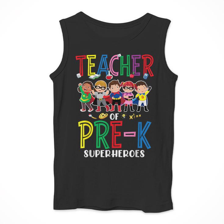 Teacher Of Pre K Superheroes Teacher New School Year Men Women Men Tank Top, funny design Teacher Of Pre K Superheroes Teacher New School Year Men Women Men Tank Top, funny design