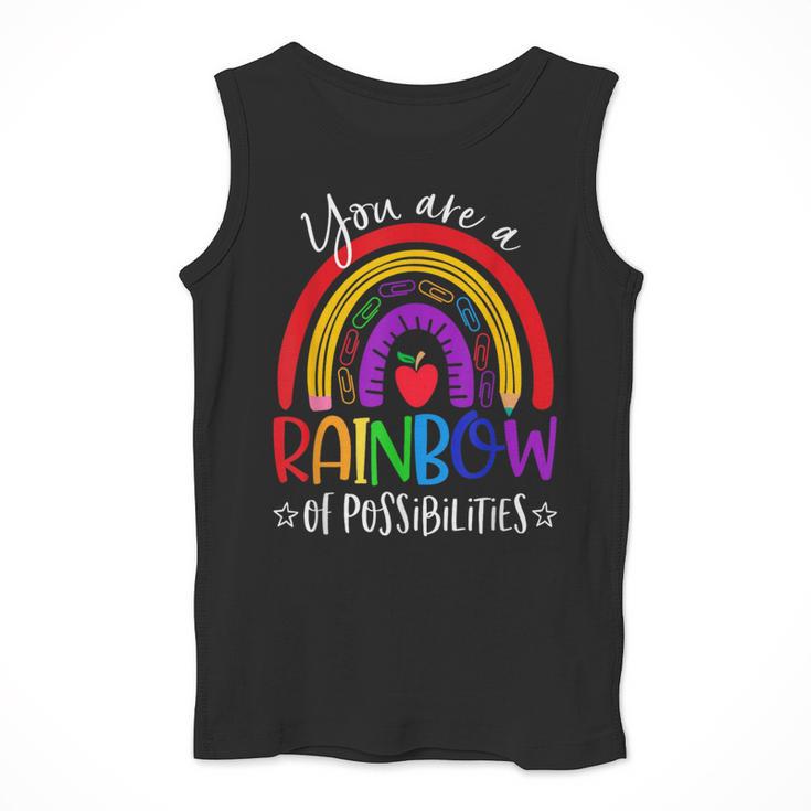 Teacher You Are a Rainbow Of Possibilities Funny Men Tank Top, funny design