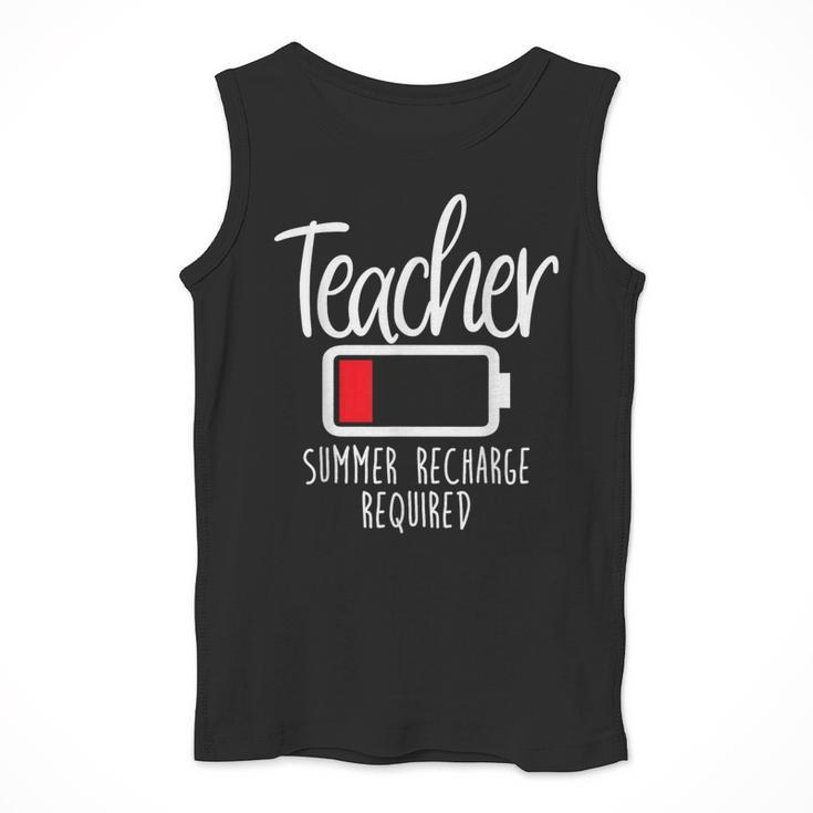 Teacher Summer Recharge Required Last Day School Women Men Tank Top, funny design Teacher Summer Recharge Required Last Day School Women Men Tank Top, funny design