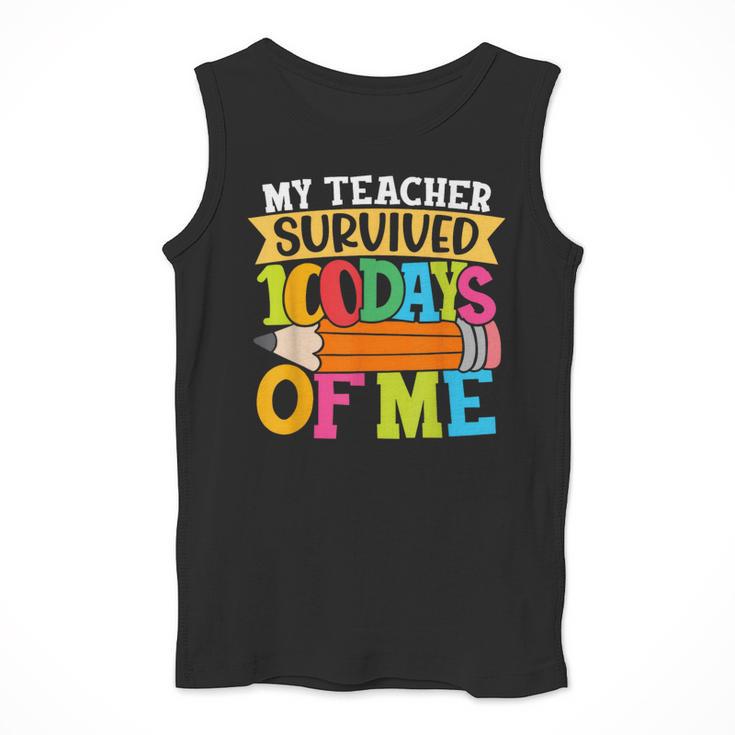 My Teacher Survived 100 Days Of Me 100th Day Of School Kids Men Tank Top, funny design